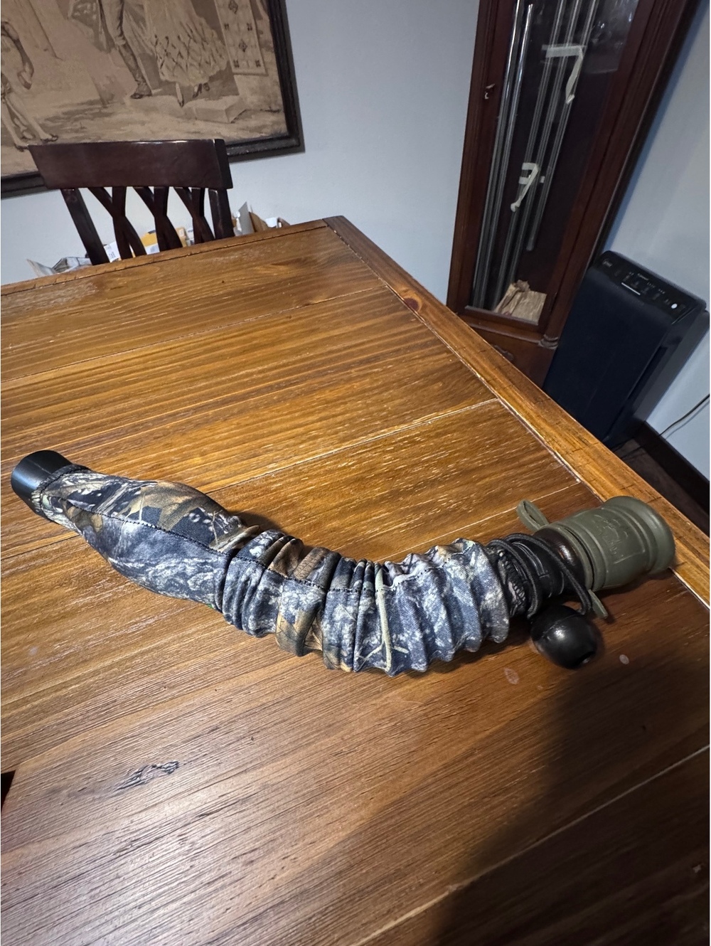 Primos Bull Horn Elk Call Expandable Camo Bugle Hunting Call Green Mouthpiece